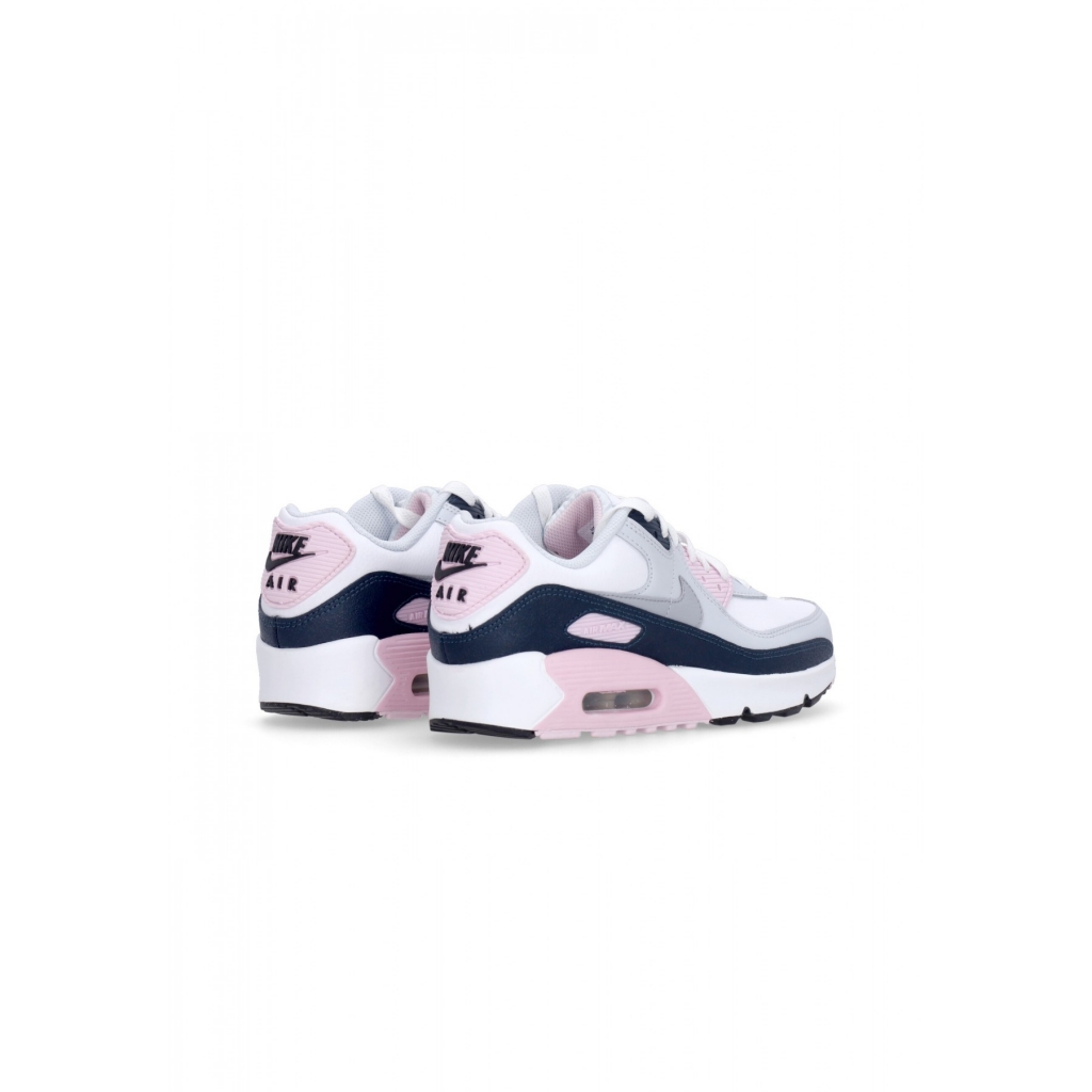 scarpa bassa ragazza air max 90 gs WHITE/WOLF GREY/PINK FOAM/ARMORY NAVY