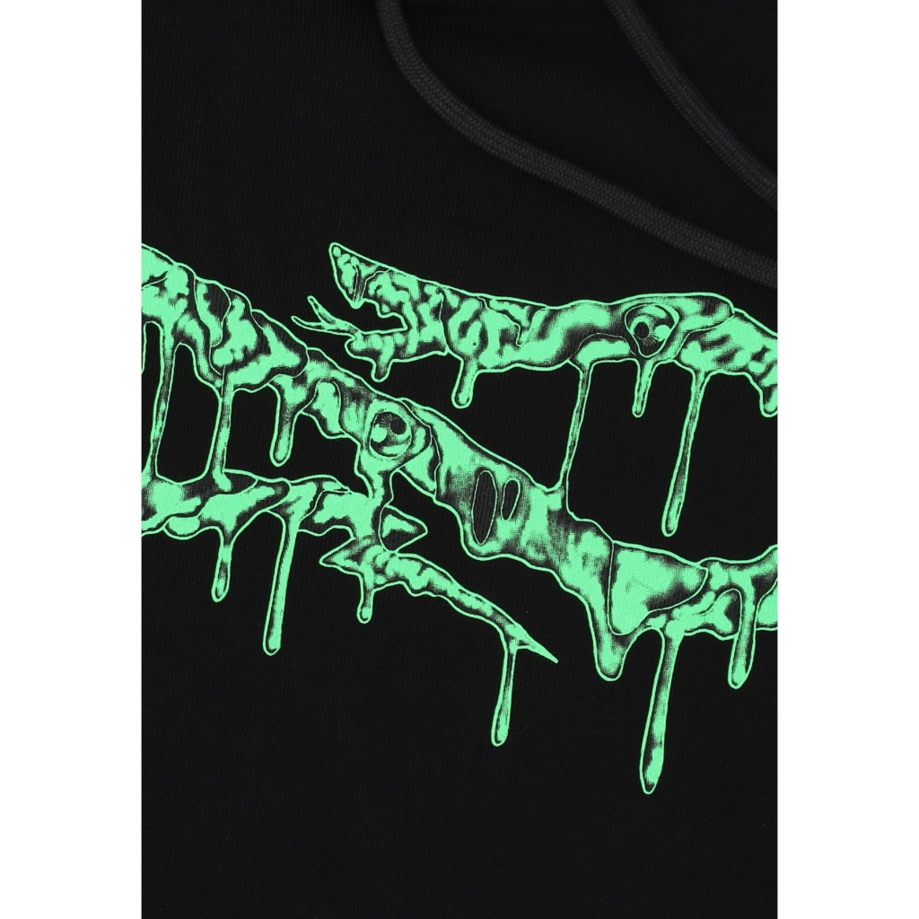 felpa cappuccio uomo logo slime hoodie BLACK