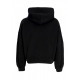 felpa cappuccio corta donna w mantis croptop hoodie BLACK