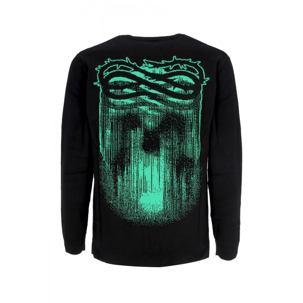 maglione uomo ribs crown jacquard sweater BLACK