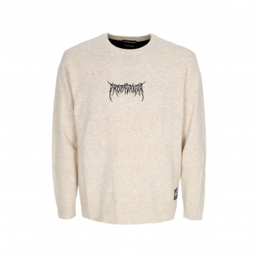 maglione uomo ribs crown jacquard sweater BONE