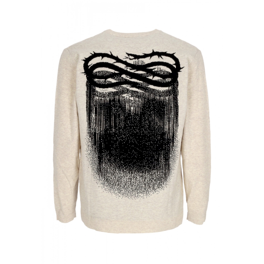 maglione uomo ribs crown jacquard sweater BONE