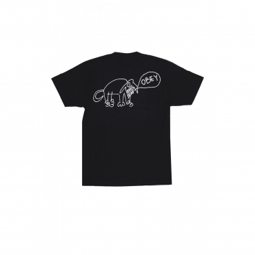 maglietta uomo obey angry dog tee BLACK