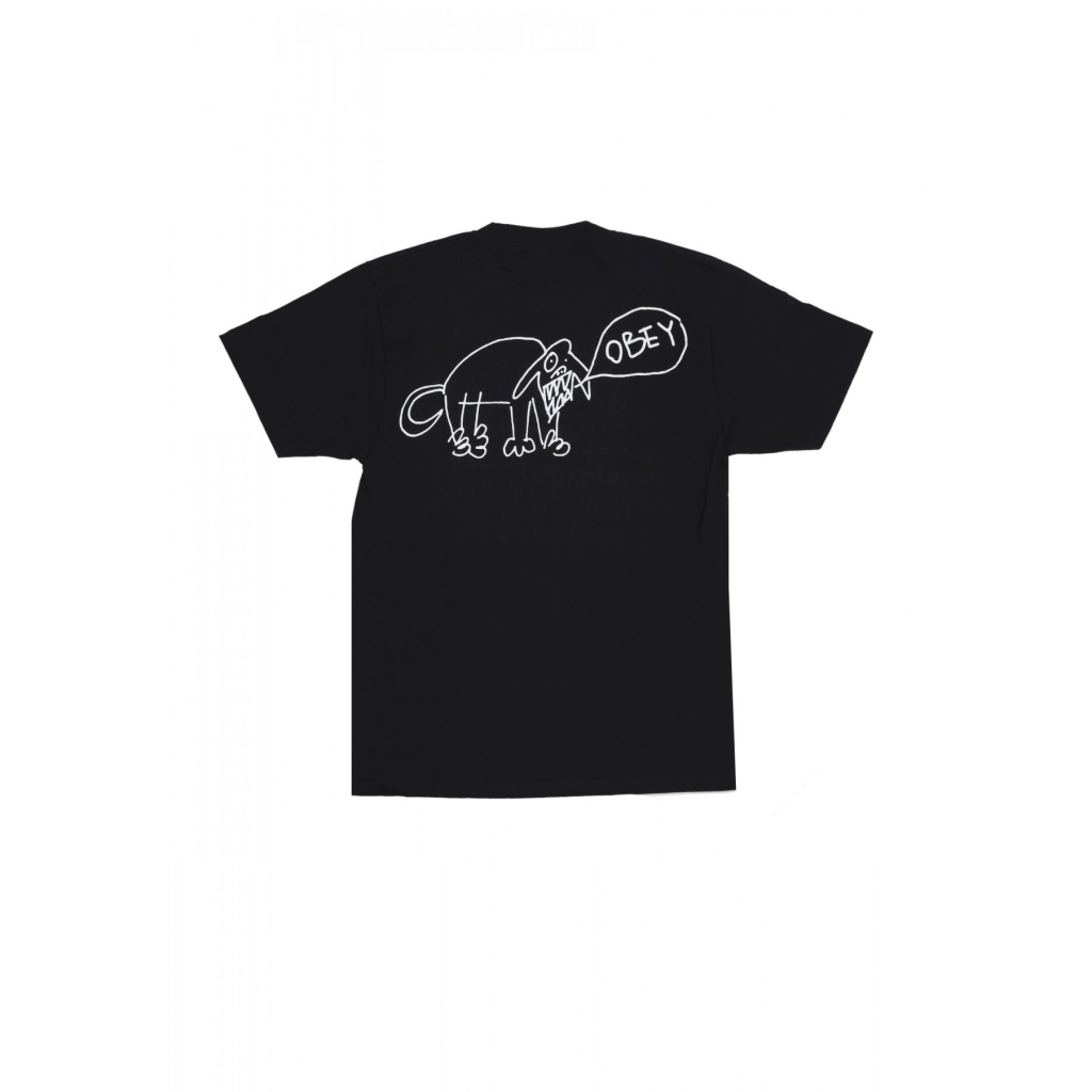 maglietta uomo obey angry dog tee BLACK