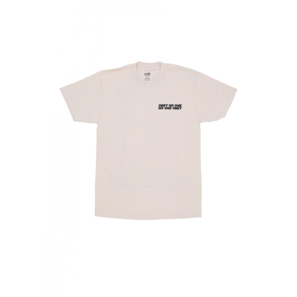 maglietta uomo no one obey tee CREAM