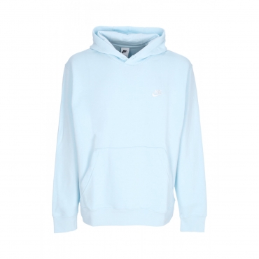 felpa cappuccio uomo sportswear club fleece hoodie GLACIER BLUE/GLACIER BLUE/WHITE