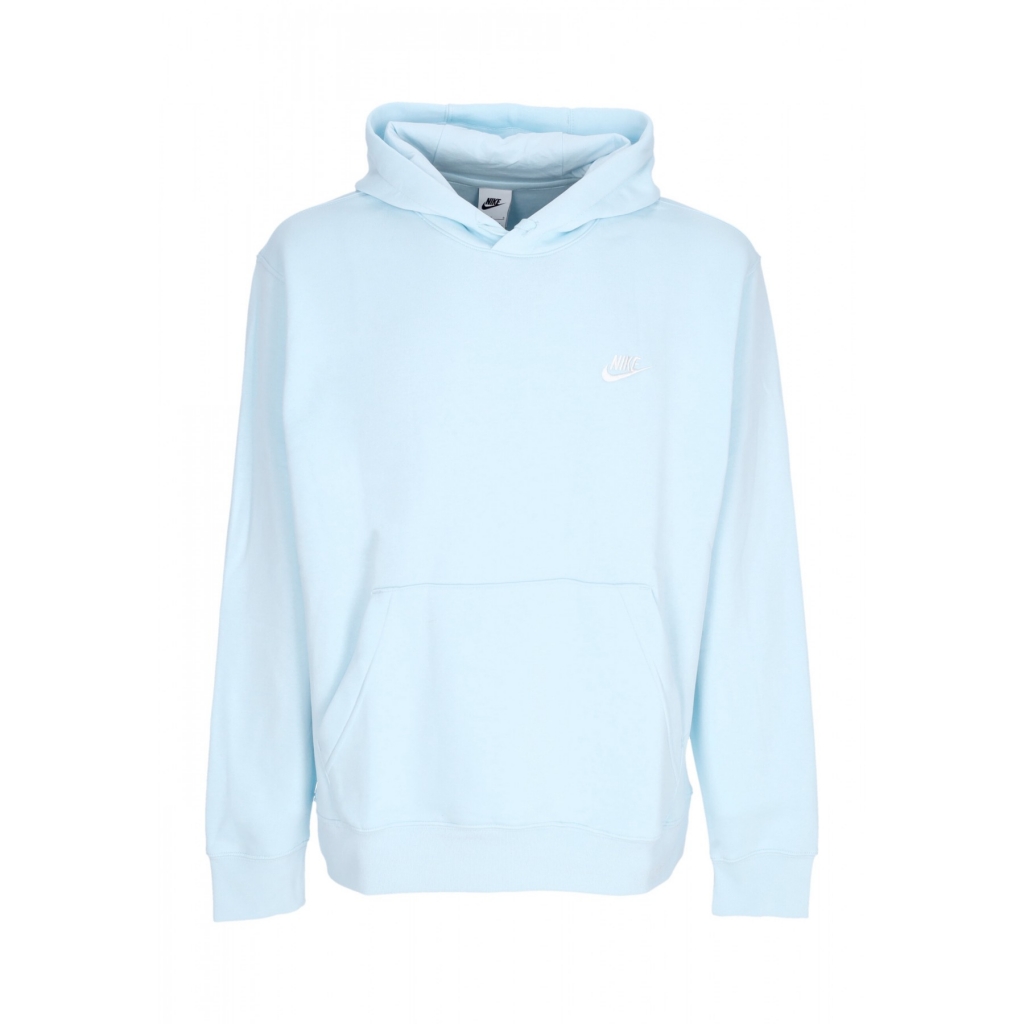 felpa cappuccio uomo sportswear club fleece hoodie GLACIER BLUE/GLACIER BLUE/WHITE