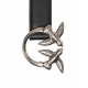 Cintura in pelle Love Birds argento