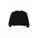 felpa girocollo donna w puppy croptop crewneck BLACK