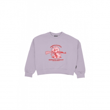 felpa girocollo donna w puppy croptop crewneck DUSK