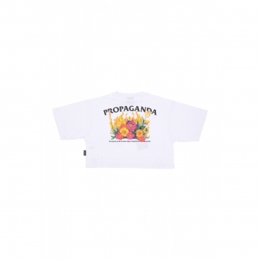 maglietta corta donna w pyromantics croptop tee WHITE