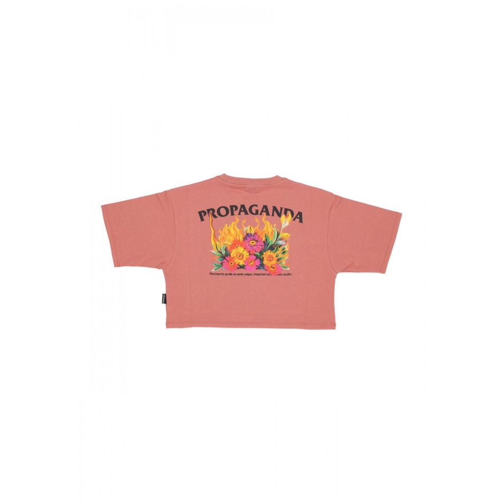 maglietta corta donna w pyromantics croptop tee CLAY