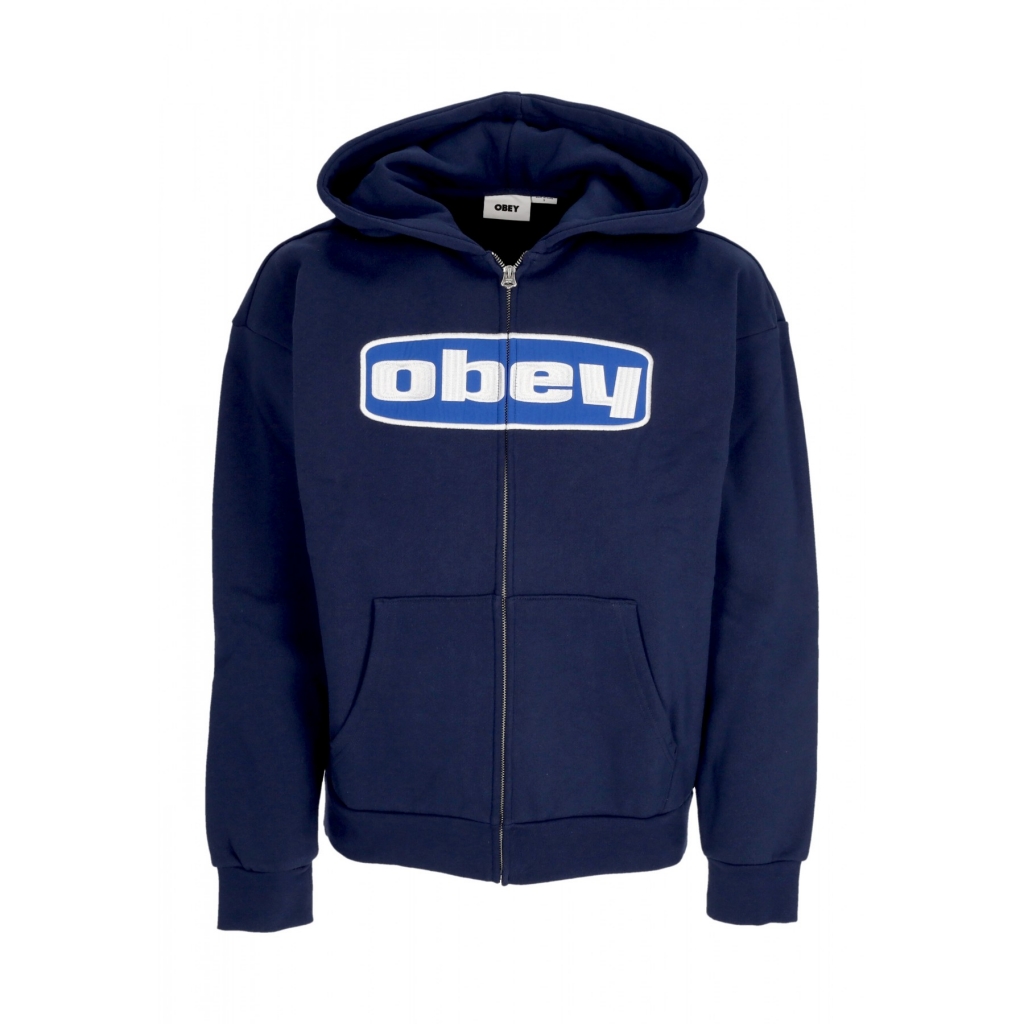 felpa cappuccio uomo boxed in extra heavy zip hoodie ACADEMY NAVY