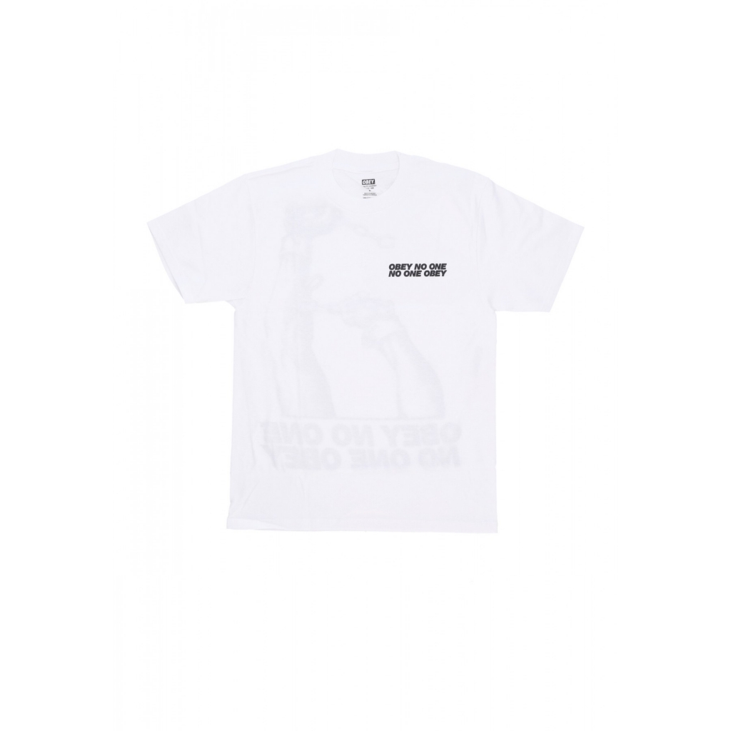 maglietta uomo no one obey tee WHITE