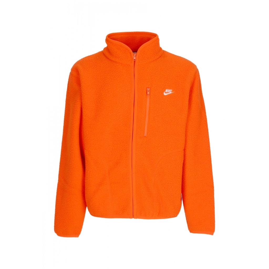 giubbotto pile uomo club winter jacket SAFETY ORANGE/WHITE