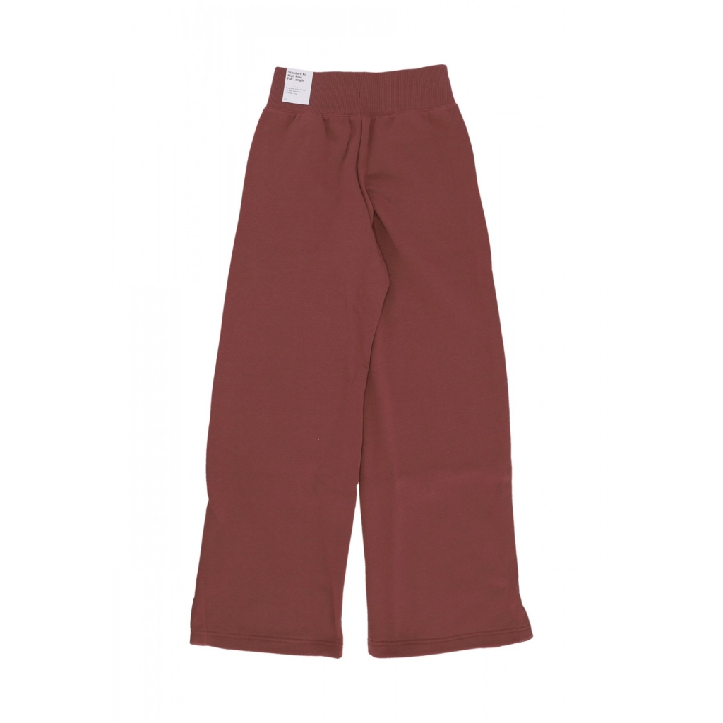 pantalone tuta felpato donna w sportswear phoenix fleece high-rise logo pant RED SEPIA