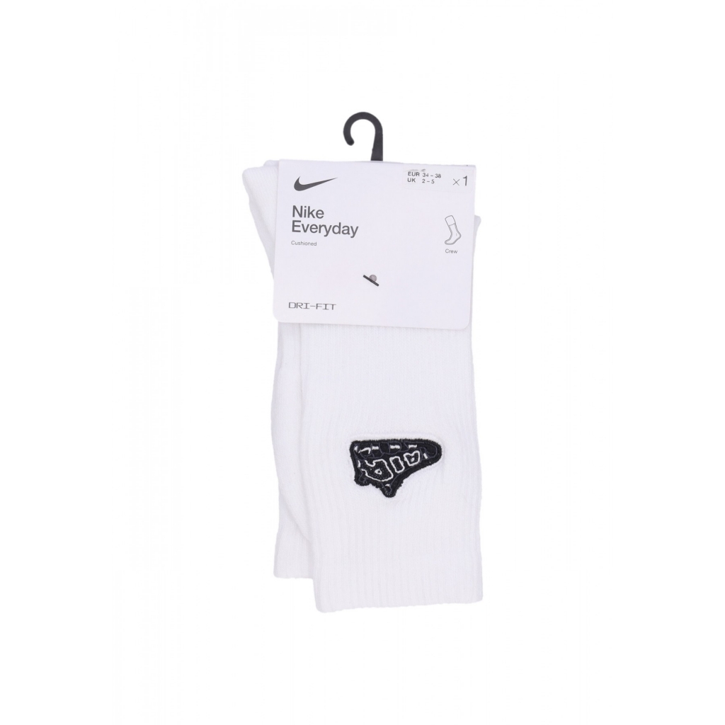 calza media uomo everyday plus uptempo patch crew socks WHITE/BLACK