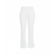 Pantaloni cropped in crpe bianco