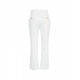 Pantaloni cropped in crpe bianco