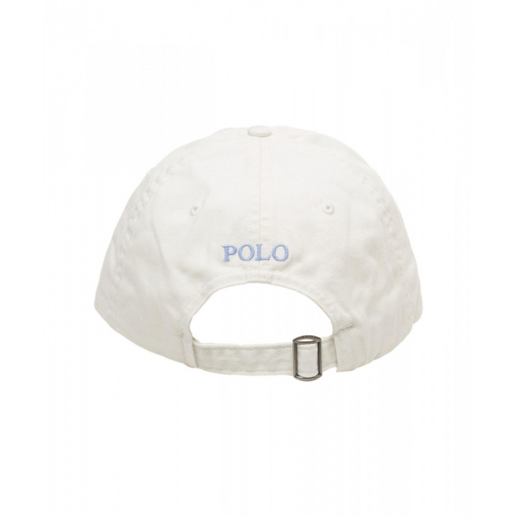 Cappello da baseball con logo ricamato bianco