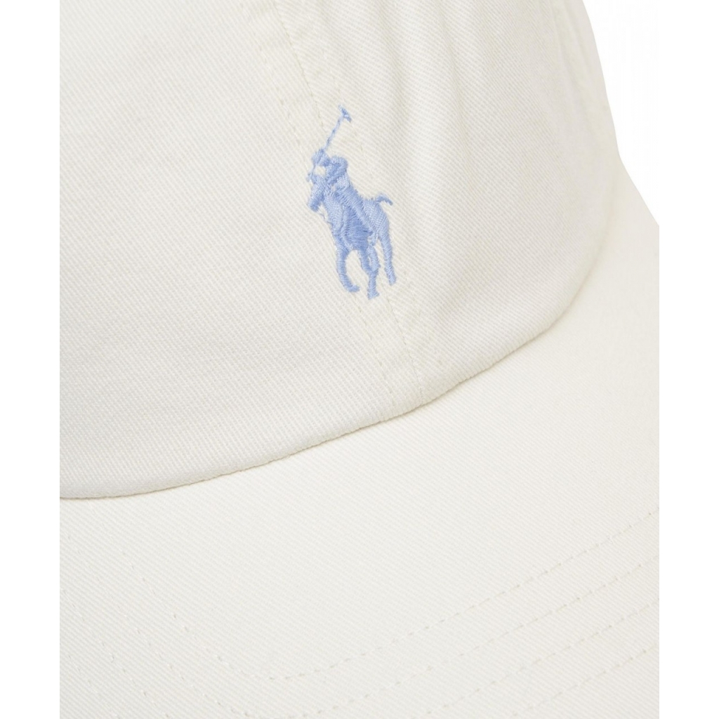 Cappello da baseball con logo ricamato bianco