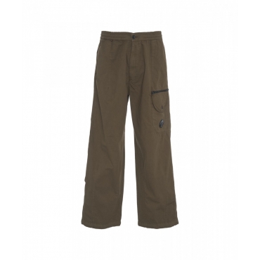 Pantaloni cargo con patch logo oliva