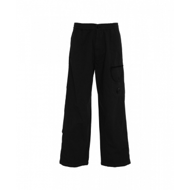 Pantaloni cargo con patch logo nero