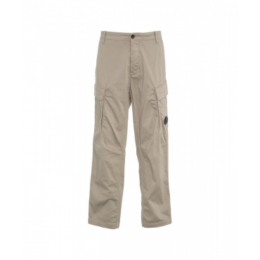 Pantaloni cargo con patch logo grigio chiaro