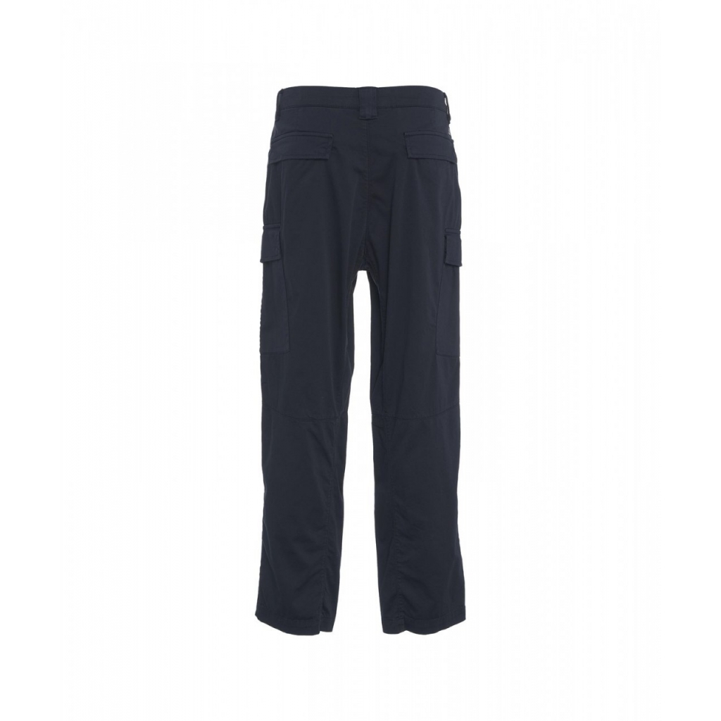 Pantaloni cargo con patch logo blu scuro