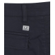 Pantaloni cargo con patch logo blu scuro