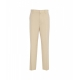 Pantaloni loose fit in misto lana beige