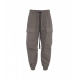 Pantaloni cargo con cavallo basso grigio