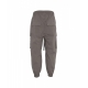 Pantaloni cargo con cavallo basso grigio