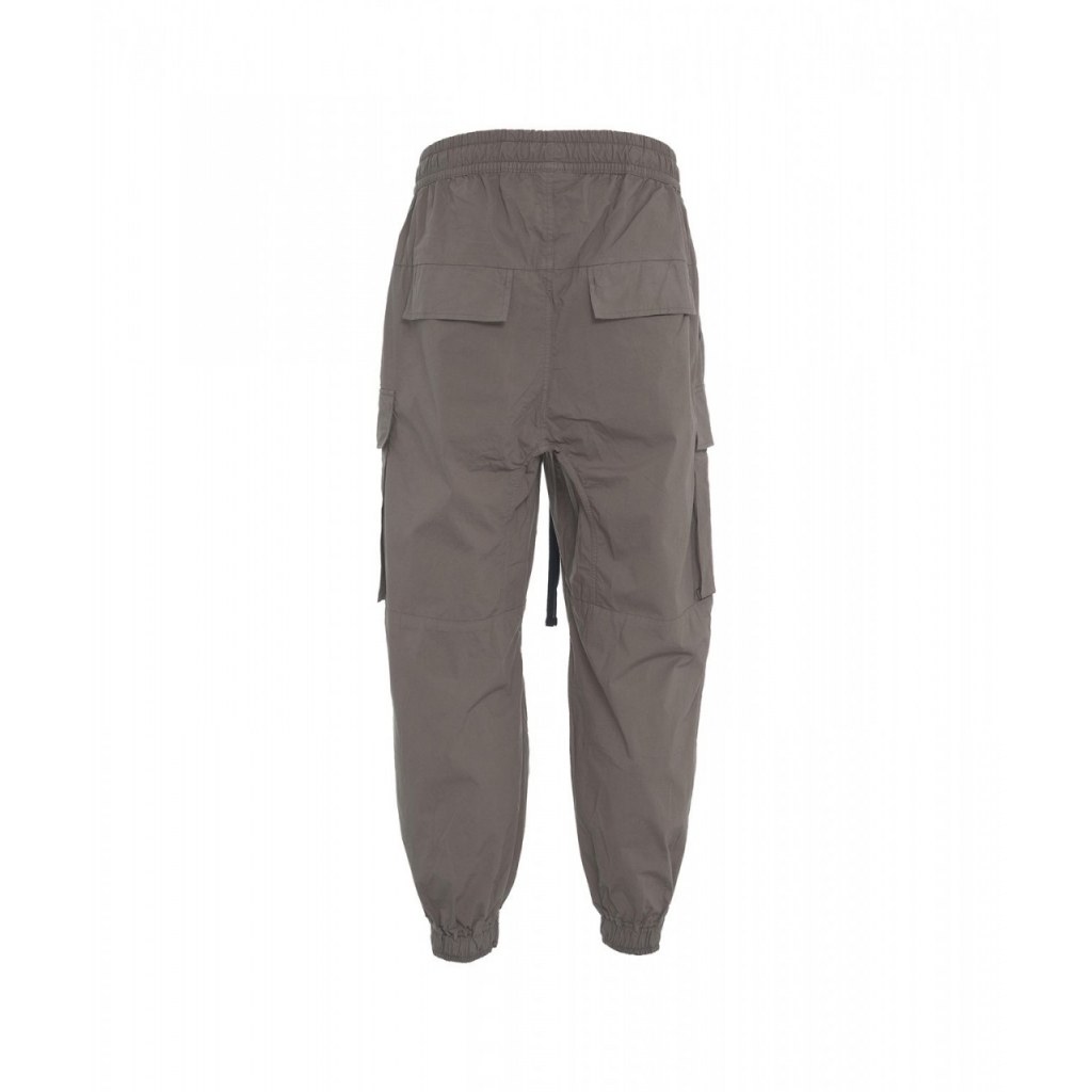 Pantaloni cargo con cavallo basso grigio