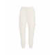 Pantaloni jogging con tasche cargo crema