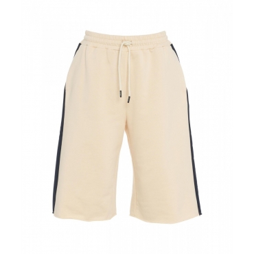 Pantaloni corti da jogging beige