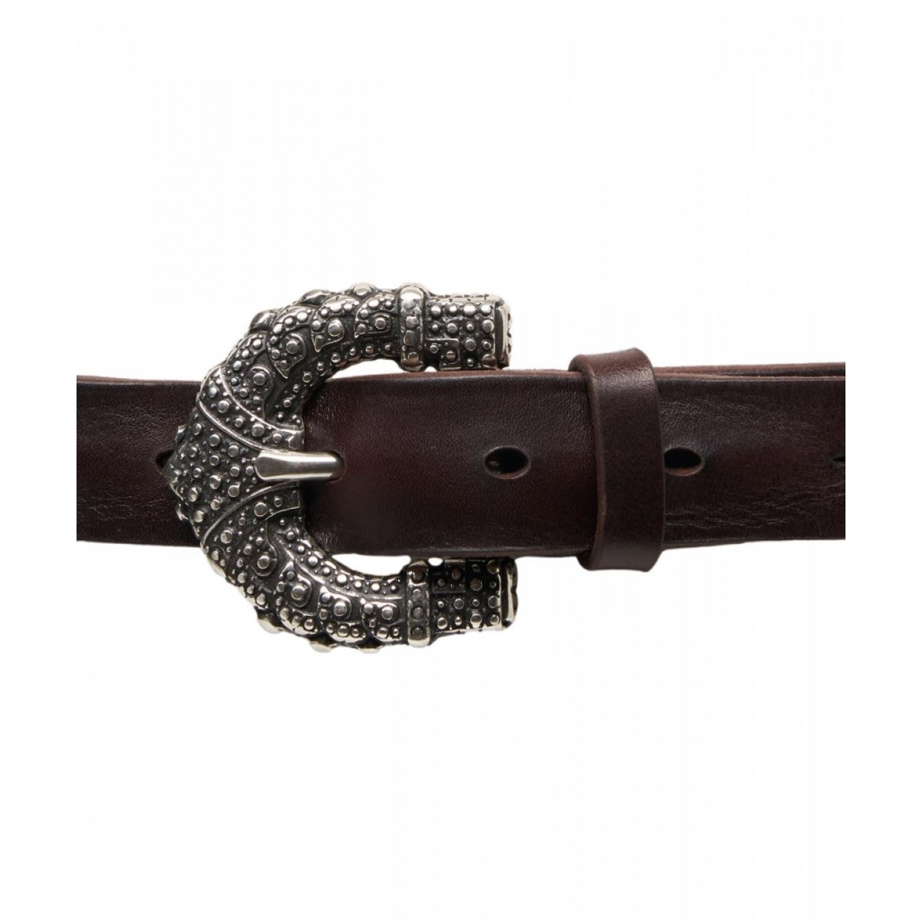 Cintura western con rivetti marrone