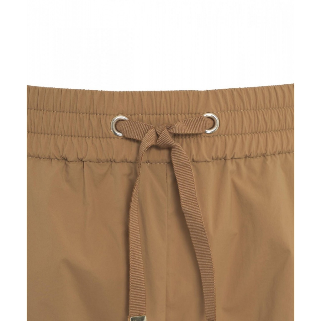 Pantaloni in nylon stretch Resort marrone chiaro