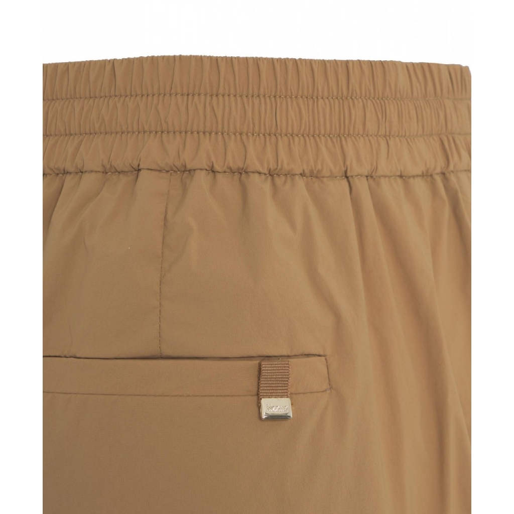 Pantaloni in nylon stretch Resort marrone chiaro