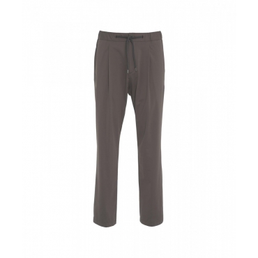 Pantaloni chino stretch tortora