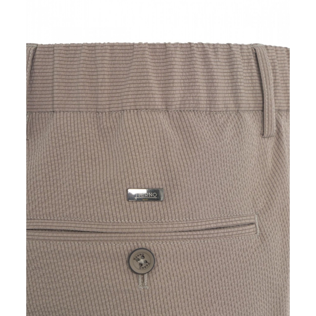 Pantaloni chino in light nylon stretch tortora