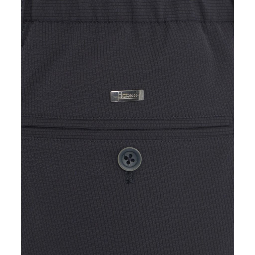 Pantaloni chino in light nylon stretch blu scuro