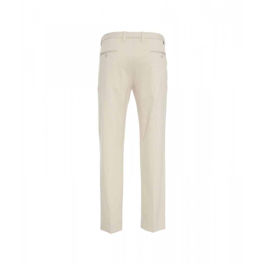 Pantaloni chino in jersey beige