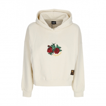 felpa cappuccio corta donna w mantis croptop hoodie BONE