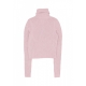 maglione donna w melange turtleneck flag sweater BALLET PINK MELANGE