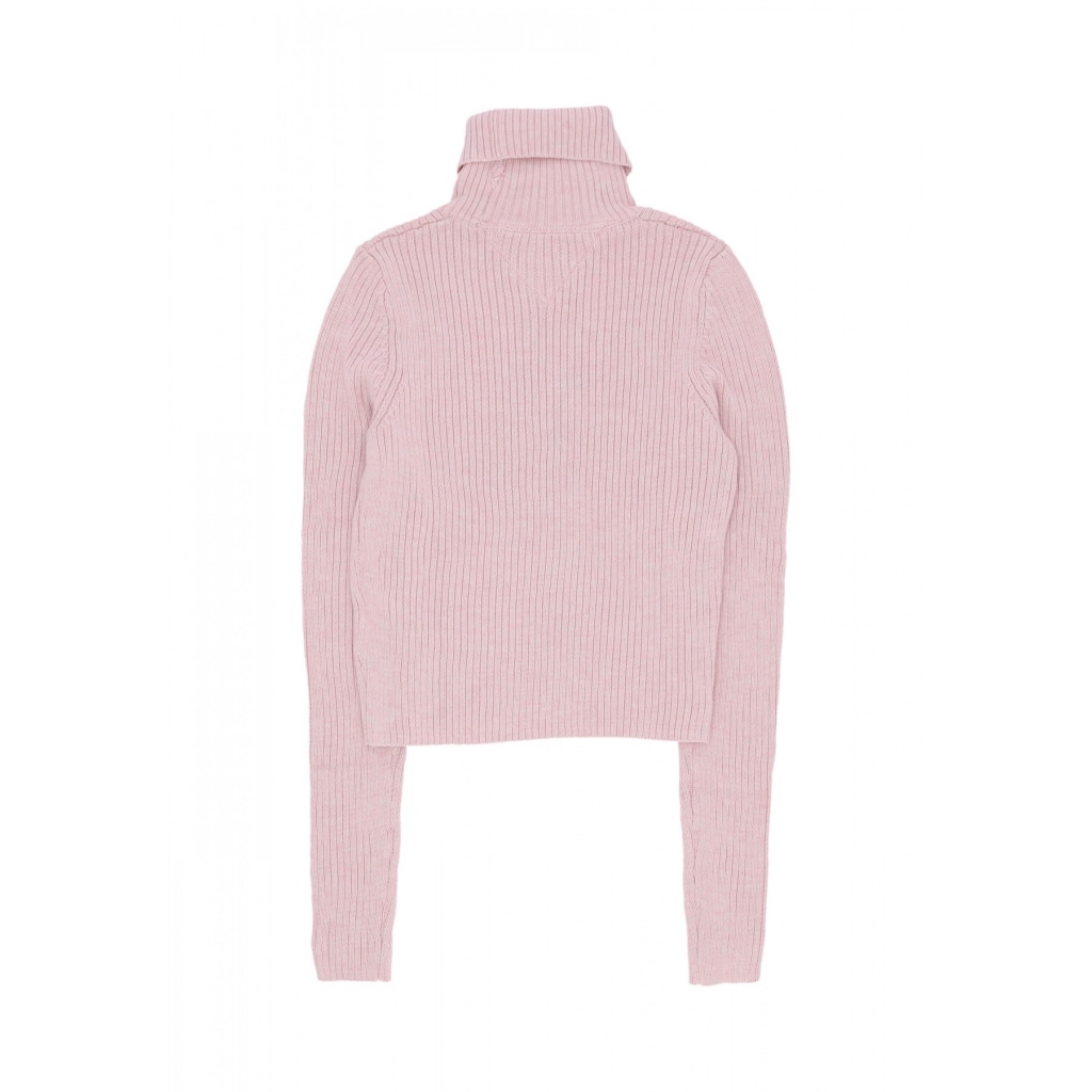 maglione donna w melange turtleneck flag sweater BALLET PINK MELANGE