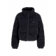 orsetto donna crop teddy essential puffer BLACK