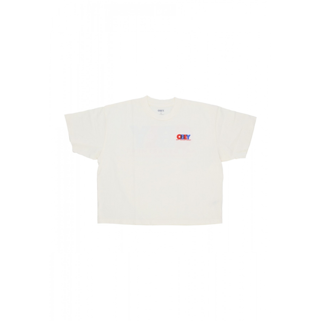 maglietta donna w overlay tee UNBLEACHED