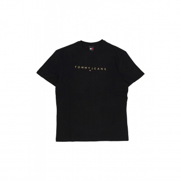 maglietta uomo gold linear logo tee BLACK