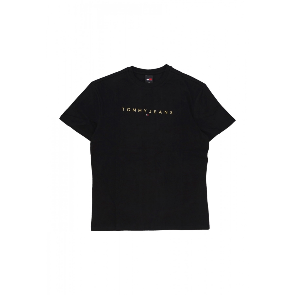 maglietta uomo gold linear logo tee BLACK